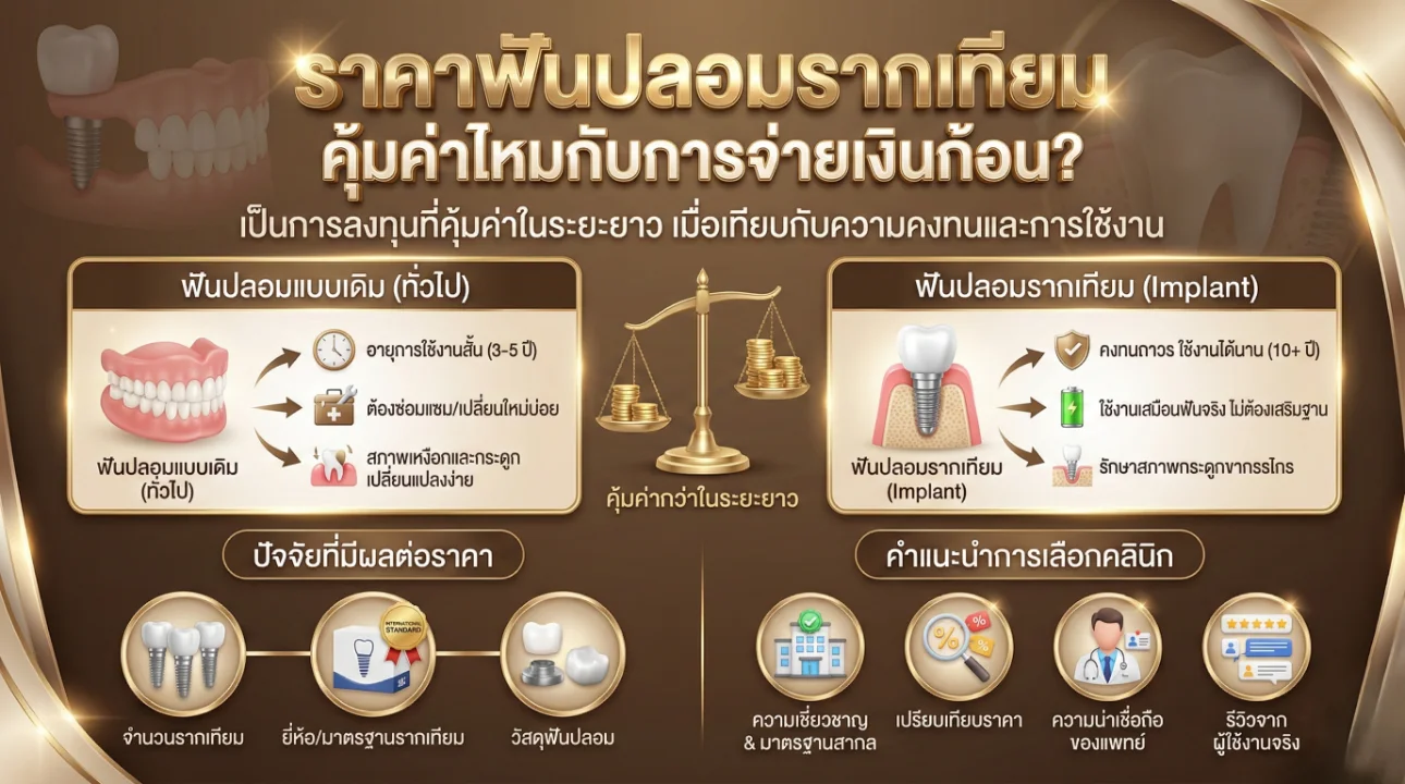 ราคาฟันปลอมรากเทียม