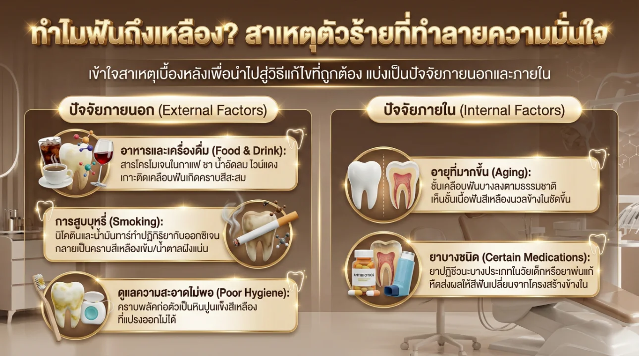 สาเหตุฟันเหลือง