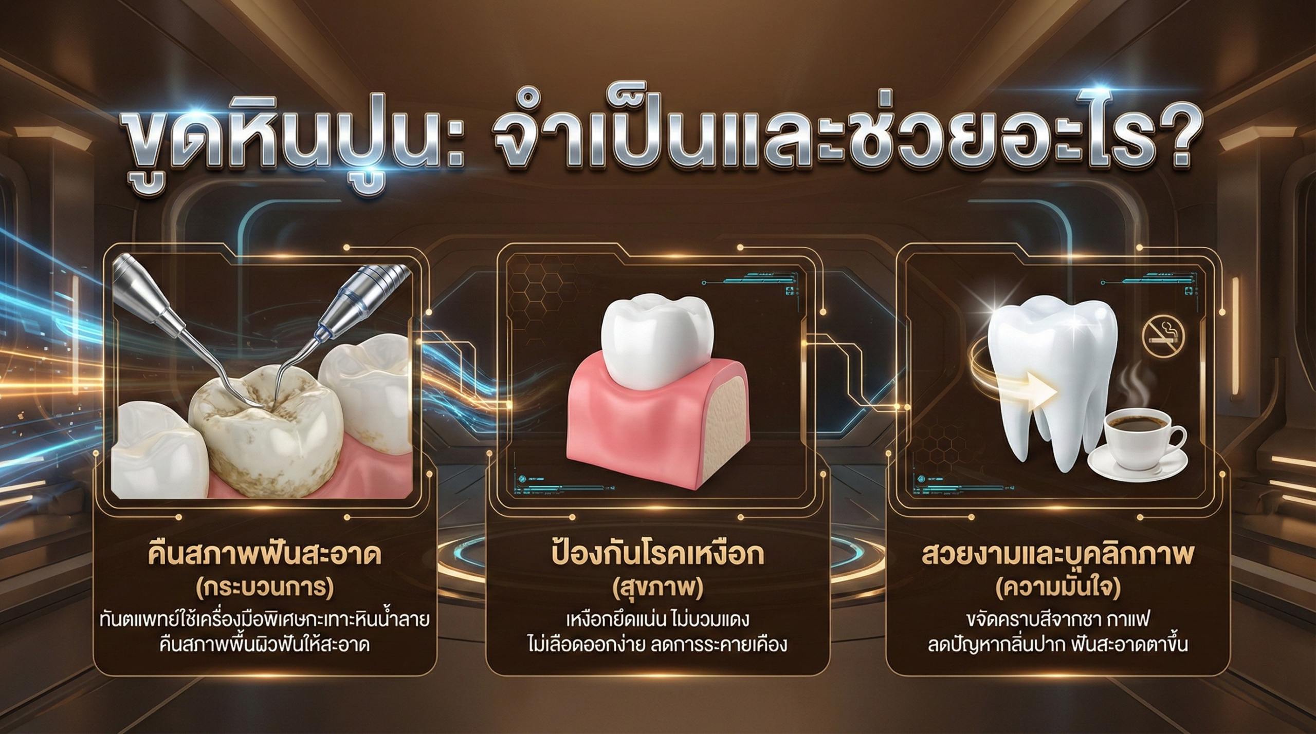 ข้อดีของการขูดหินปูน