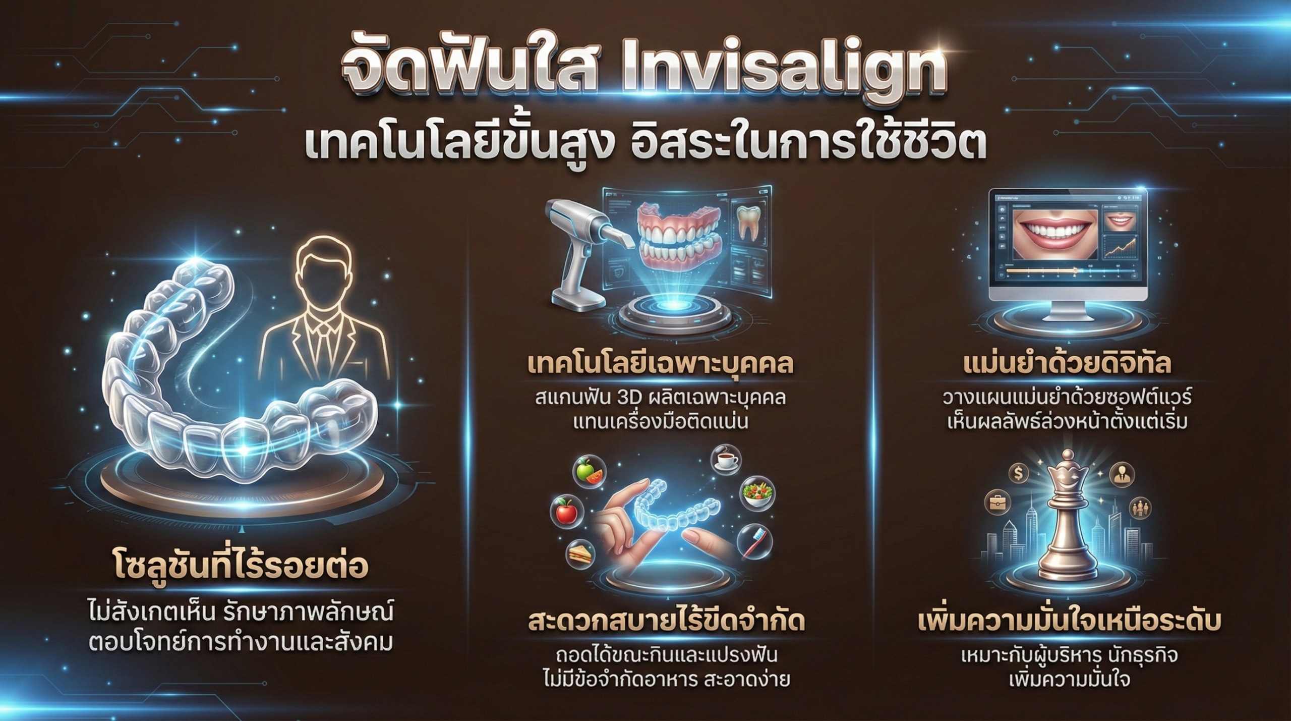 จัดฟันใส Invisaligh ด้วยเทคโนโลยีขั้นสูง