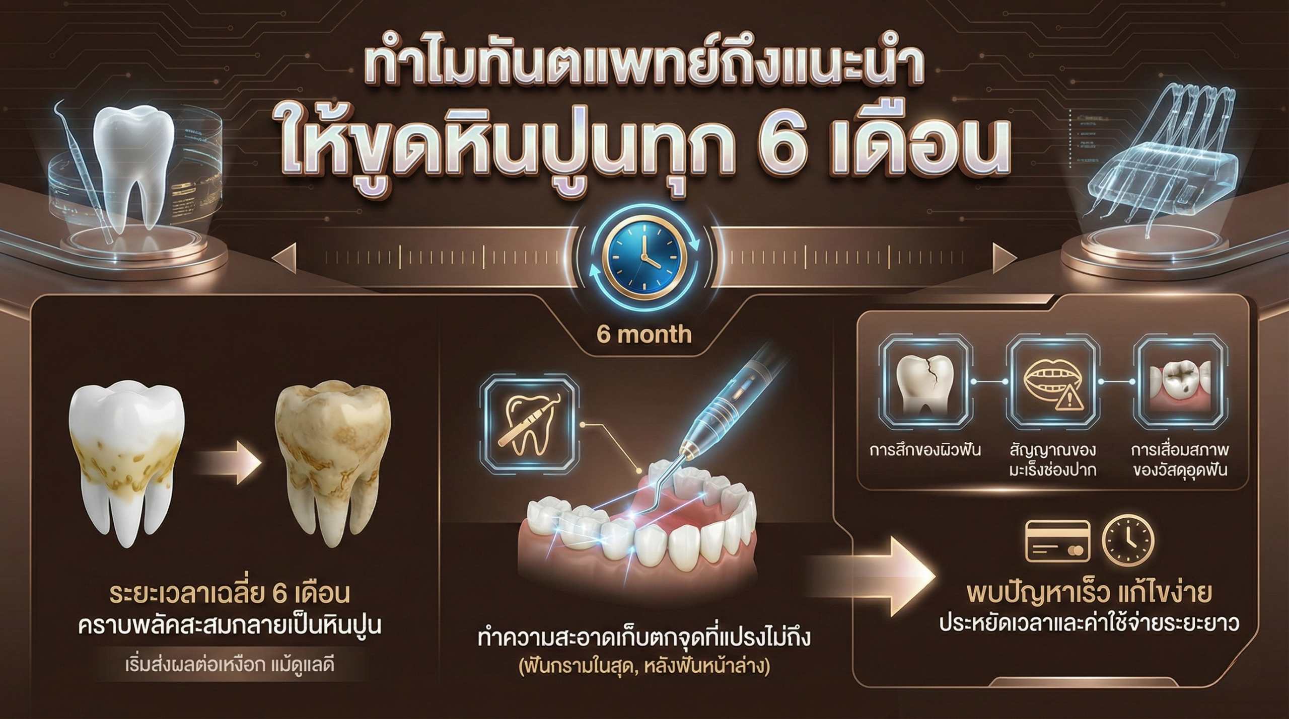 ทันตแพทย์แนะนำ ขูดหินปูนทุก 6 เดือน