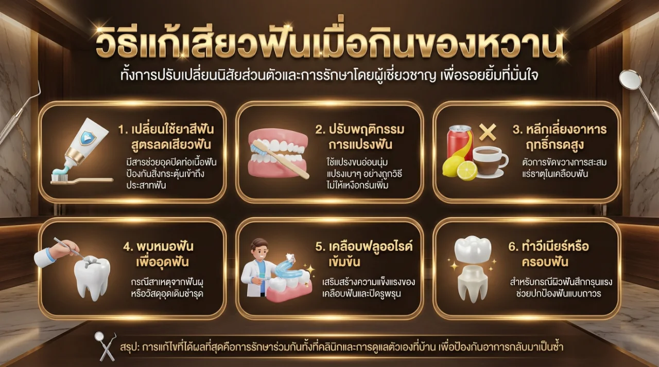 วิธีแก้เสียวฟันเมื่อกินของหวาน