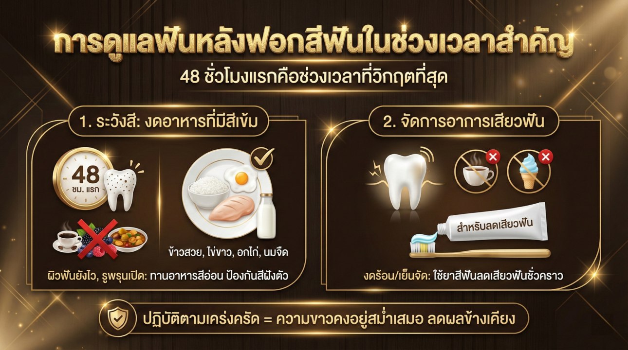 วิธีดูแลฟันหลังฟอกสี