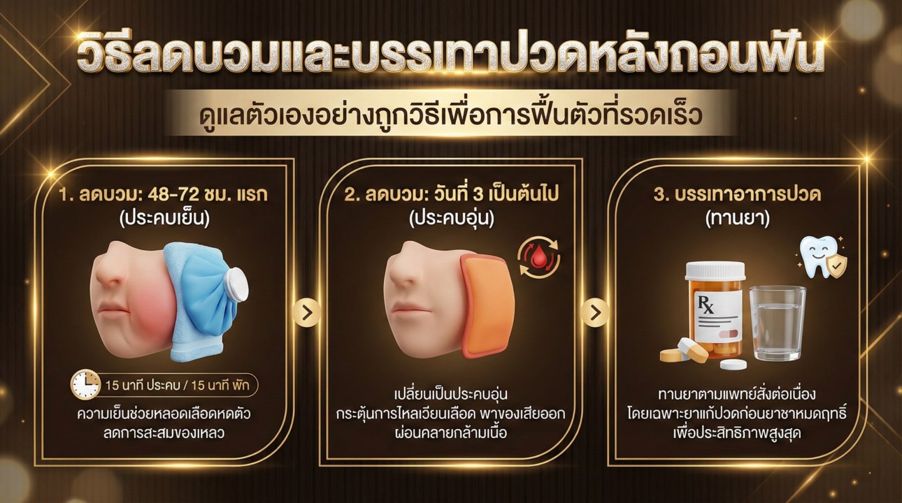 วิธีลดปวดบวมหลังถอนฟัน