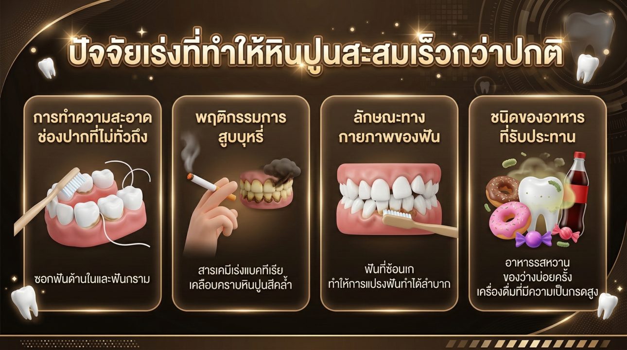 4 ปัจจัยเร่ง หินปูนสะสมไว