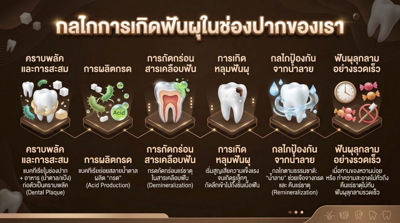 กลไกการเกิดฟันผุ