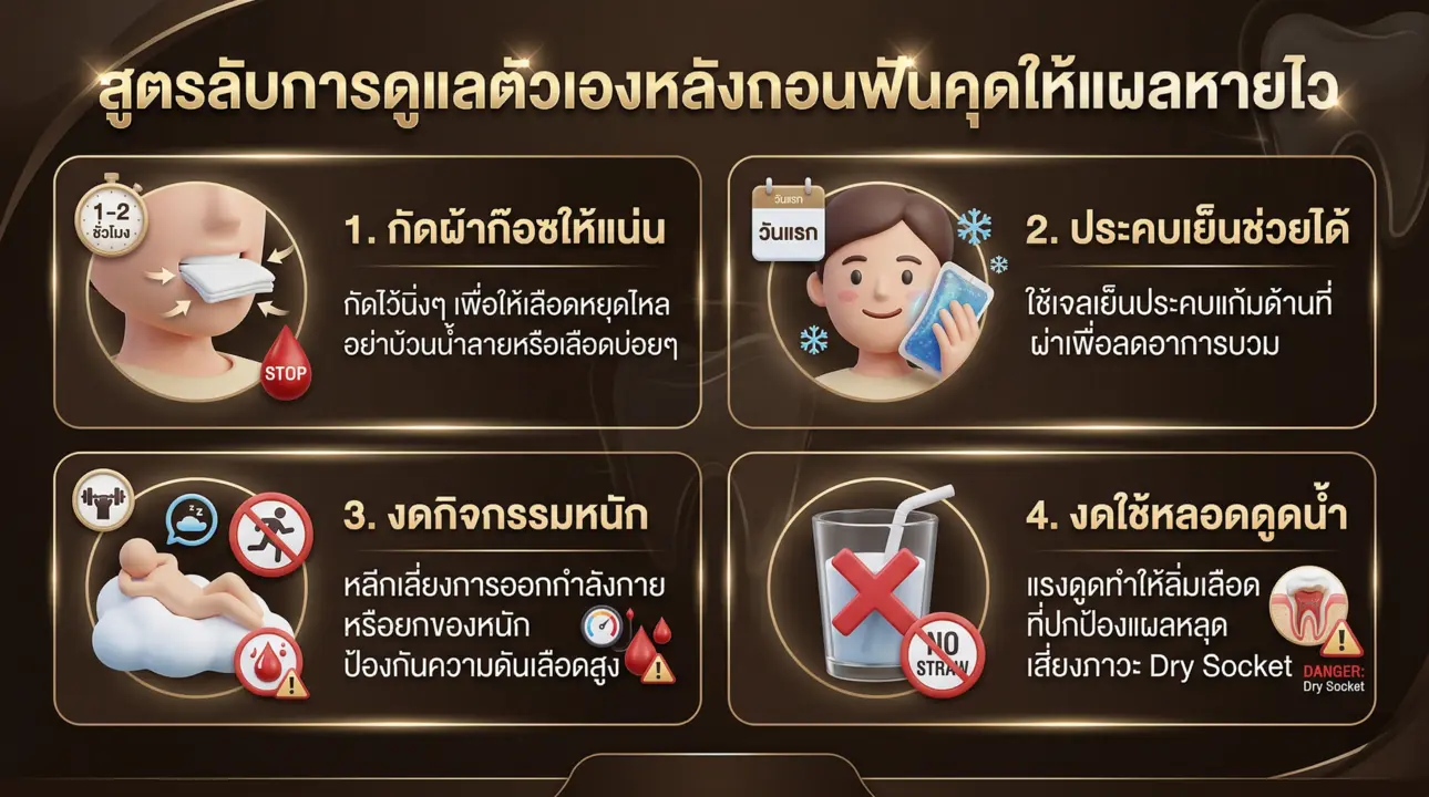 เคล็ดลับฟื้นตัวไว หลังถอนฟันคุด